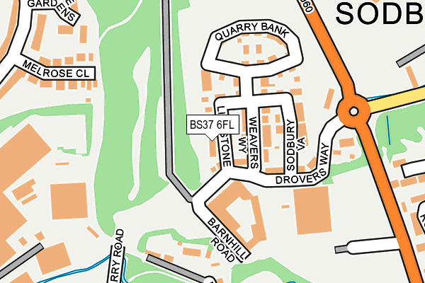 BS37 6FL map - OS OpenMap – Local (Ordnance Survey)