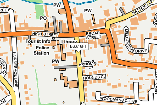 BS37 6FT map - OS OpenMap – Local (Ordnance Survey)