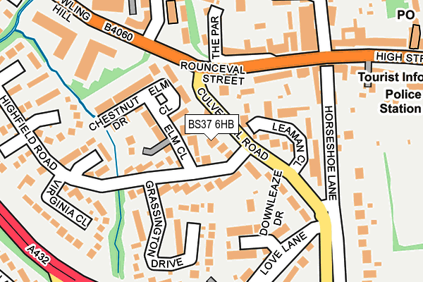 BS37 6HB map - OS OpenMap – Local (Ordnance Survey)