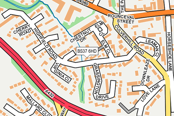BS37 6HD map - OS OpenMap – Local (Ordnance Survey)