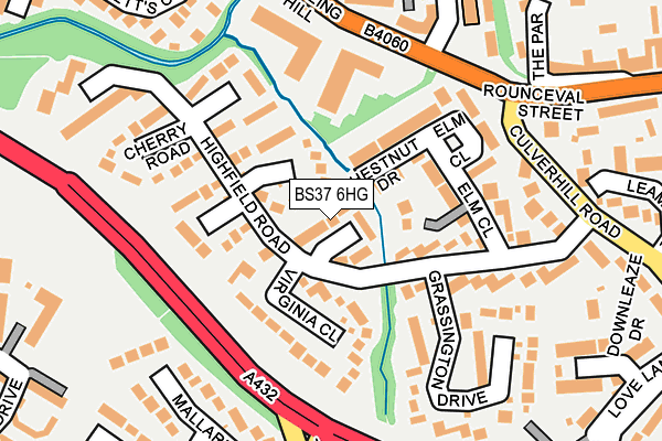 BS37 6HG map - OS OpenMap – Local (Ordnance Survey)