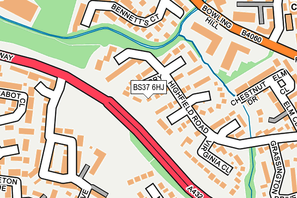 BS37 6HJ map - OS OpenMap – Local (Ordnance Survey)