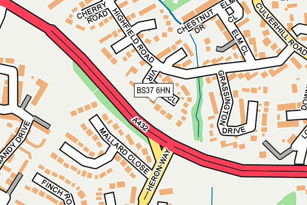 BS37 6HN map - OS OpenMap – Local (Ordnance Survey)
