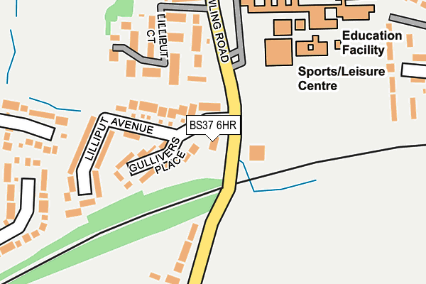 BS37 6HR map - OS OpenMap – Local (Ordnance Survey)