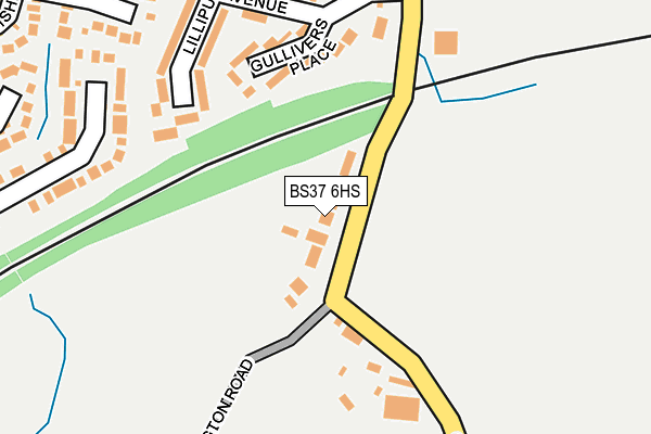 BS37 6HS map - OS OpenMap – Local (Ordnance Survey)