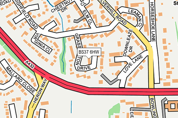 BS37 6HW map - OS OpenMap – Local (Ordnance Survey)