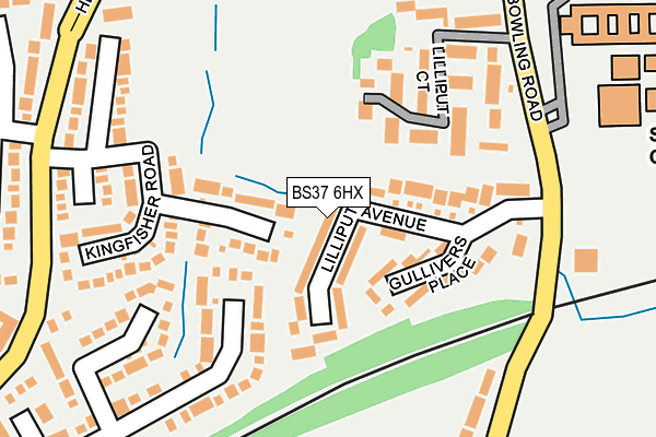 BS37 6HX map - OS OpenMap – Local (Ordnance Survey)