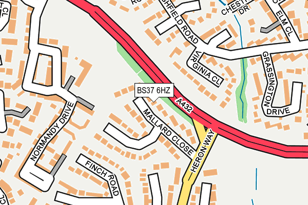 BS37 6HZ map - OS OpenMap – Local (Ordnance Survey)