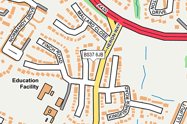 BS37 6JB map - OS OpenMap – Local (Ordnance Survey)