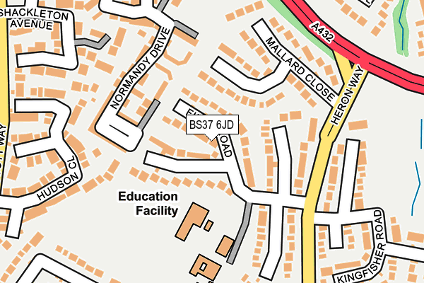BS37 6JD map - OS OpenMap – Local (Ordnance Survey)