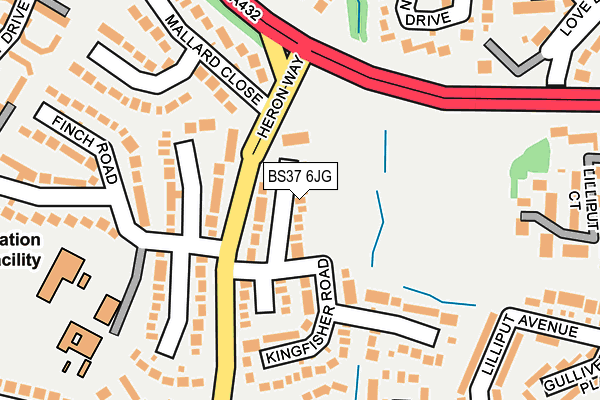 BS37 6JG map - OS OpenMap – Local (Ordnance Survey)