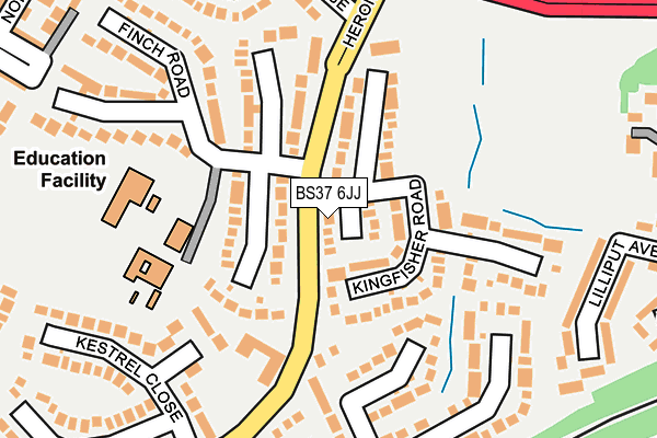 BS37 6JJ map - OS OpenMap – Local (Ordnance Survey)