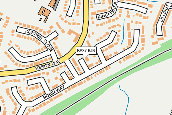 BS37 6JN map - OS OpenMap – Local (Ordnance Survey)