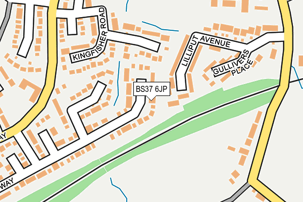 BS37 6JP map - OS OpenMap – Local (Ordnance Survey)