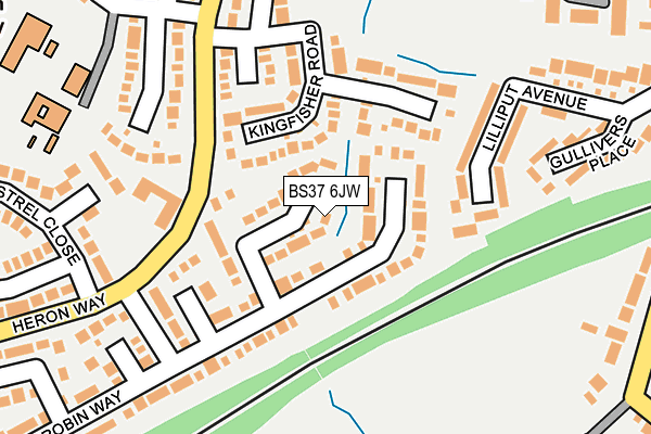 BS37 6JW map - OS OpenMap – Local (Ordnance Survey)