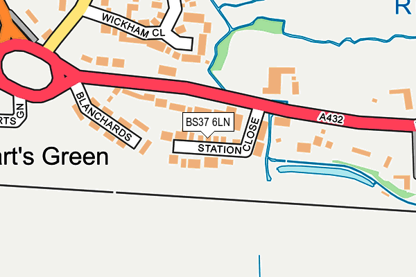BS37 6LN map - OS OpenMap – Local (Ordnance Survey)