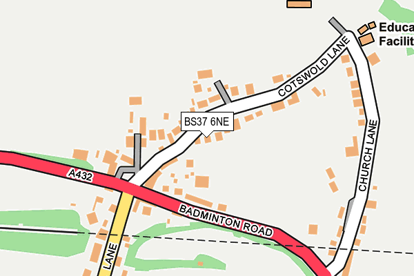 BS37 6NE map - OS OpenMap – Local (Ordnance Survey)