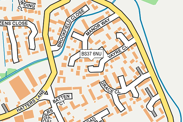BS37 6NU map - OS OpenMap – Local (Ordnance Survey)