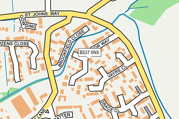 BS37 6NX map - OS OpenMap – Local (Ordnance Survey)