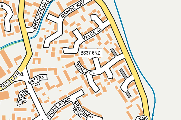 BS37 6NZ map - OS OpenMap – Local (Ordnance Survey)