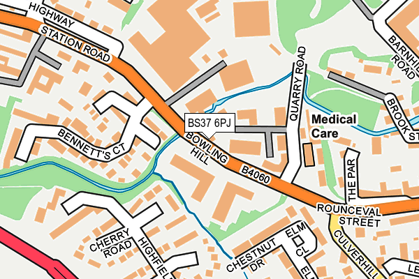 BS37 6PJ map - OS OpenMap – Local (Ordnance Survey)