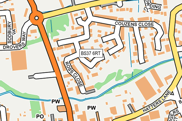 BS37 6RT map - OS OpenMap – Local (Ordnance Survey)