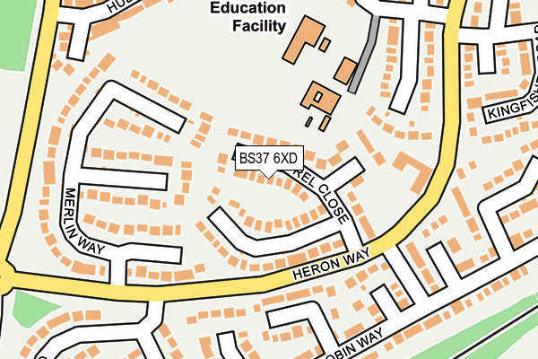 BS37 6XD map - OS OpenMap – Local (Ordnance Survey)