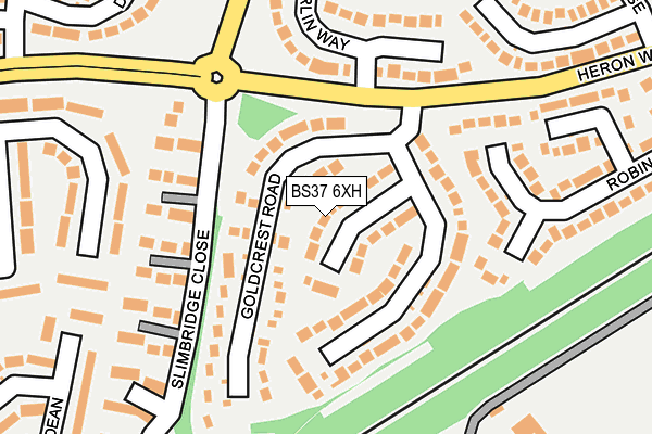 BS37 6XH map - OS OpenMap – Local (Ordnance Survey)