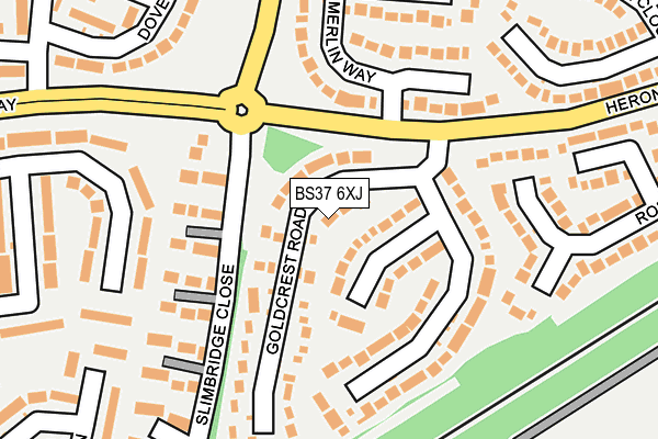 BS37 6XJ map - OS OpenMap – Local (Ordnance Survey)