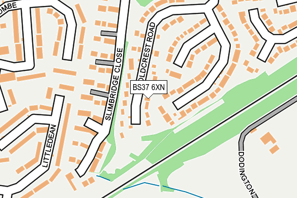 BS37 6XN map - OS OpenMap – Local (Ordnance Survey)