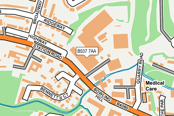 BS37 7AA map - OS OpenMap – Local (Ordnance Survey)