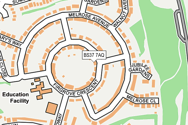 BS37 7AQ map - OS OpenMap – Local (Ordnance Survey)
