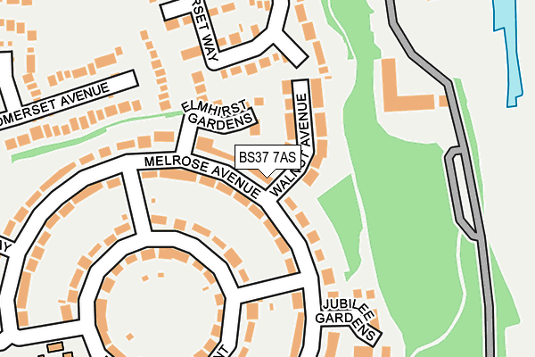 BS37 7AS map - OS OpenMap – Local (Ordnance Survey)