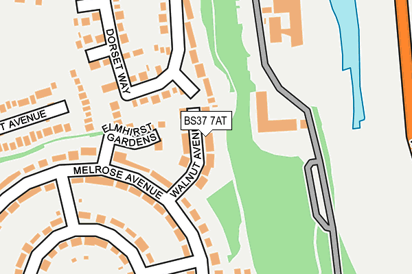 BS37 7AT map - OS OpenMap – Local (Ordnance Survey)
