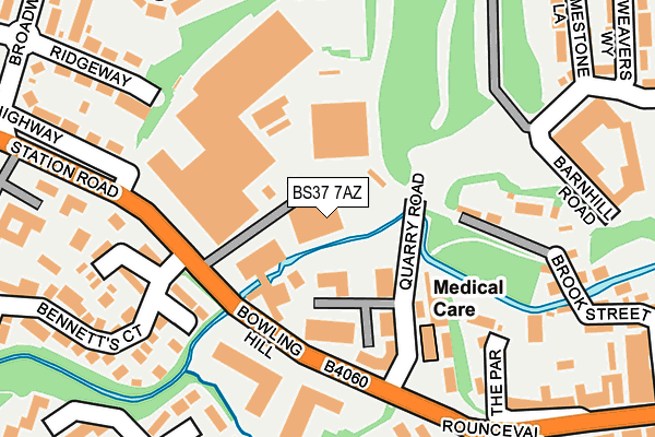 BS37 7AZ map - OS OpenMap – Local (Ordnance Survey)