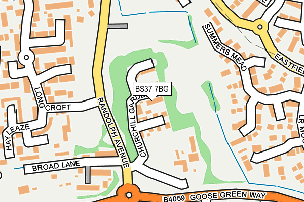 BS37 7BG map - OS OpenMap – Local (Ordnance Survey)