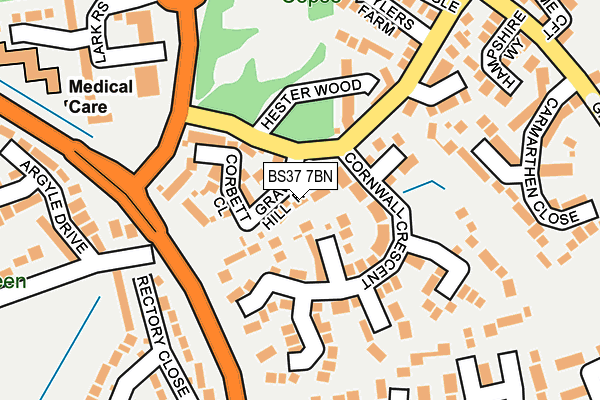 BS37 7BN map - OS OpenMap – Local (Ordnance Survey)