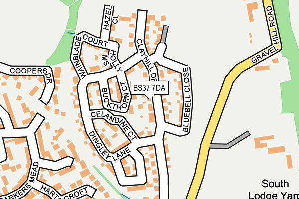 BS37 7DA map - OS OpenMap – Local (Ordnance Survey)