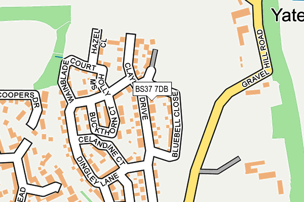 BS37 7DB map - OS OpenMap – Local (Ordnance Survey)