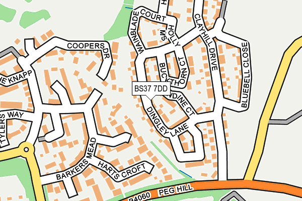 BS37 7DD map - OS OpenMap – Local (Ordnance Survey)