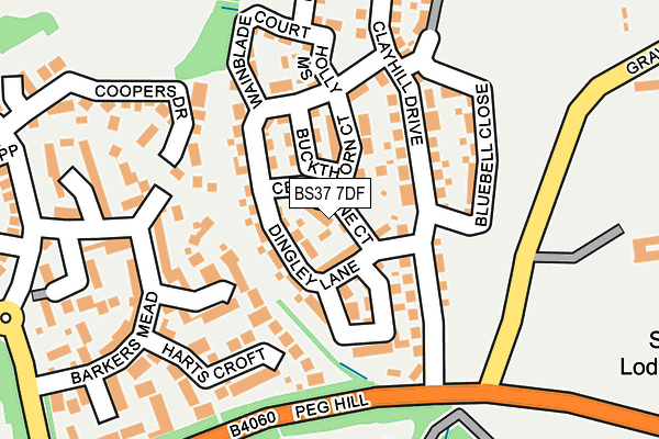 BS37 7DF map - OS OpenMap – Local (Ordnance Survey)