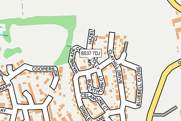 BS37 7DJ map - OS OpenMap – Local (Ordnance Survey)