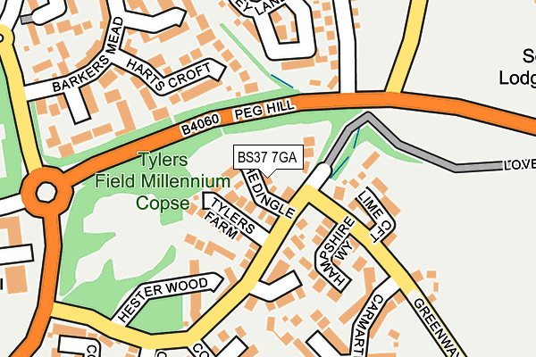BS37 7GA map - OS OpenMap – Local (Ordnance Survey)