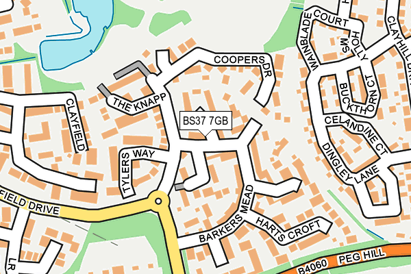 BS37 7GB map - OS OpenMap – Local (Ordnance Survey)