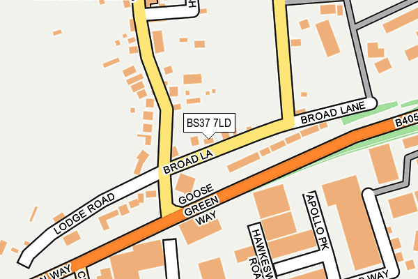 BS37 7LD map - OS OpenMap – Local (Ordnance Survey)