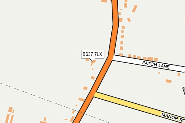 BS37 7LX map - OS OpenMap – Local (Ordnance Survey)