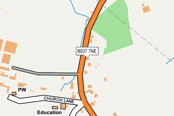 BS37 7NE map - OS OpenMap – Local (Ordnance Survey)