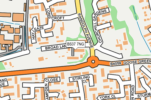 BS37 7NG map - OS OpenMap – Local (Ordnance Survey)
