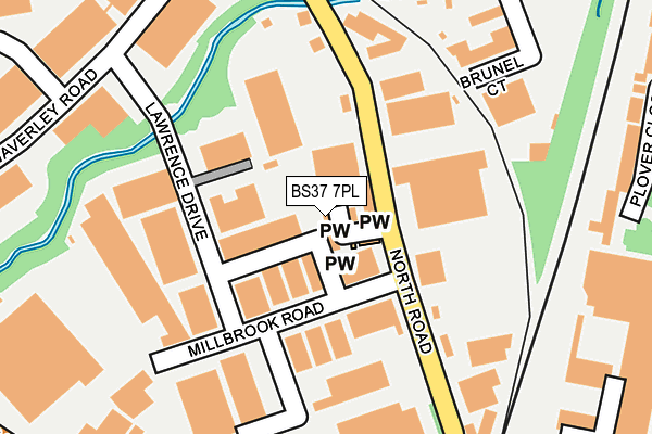 BS37 7PL map - OS OpenMap – Local (Ordnance Survey)