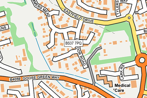BS37 7PQ map - OS OpenMap – Local (Ordnance Survey)